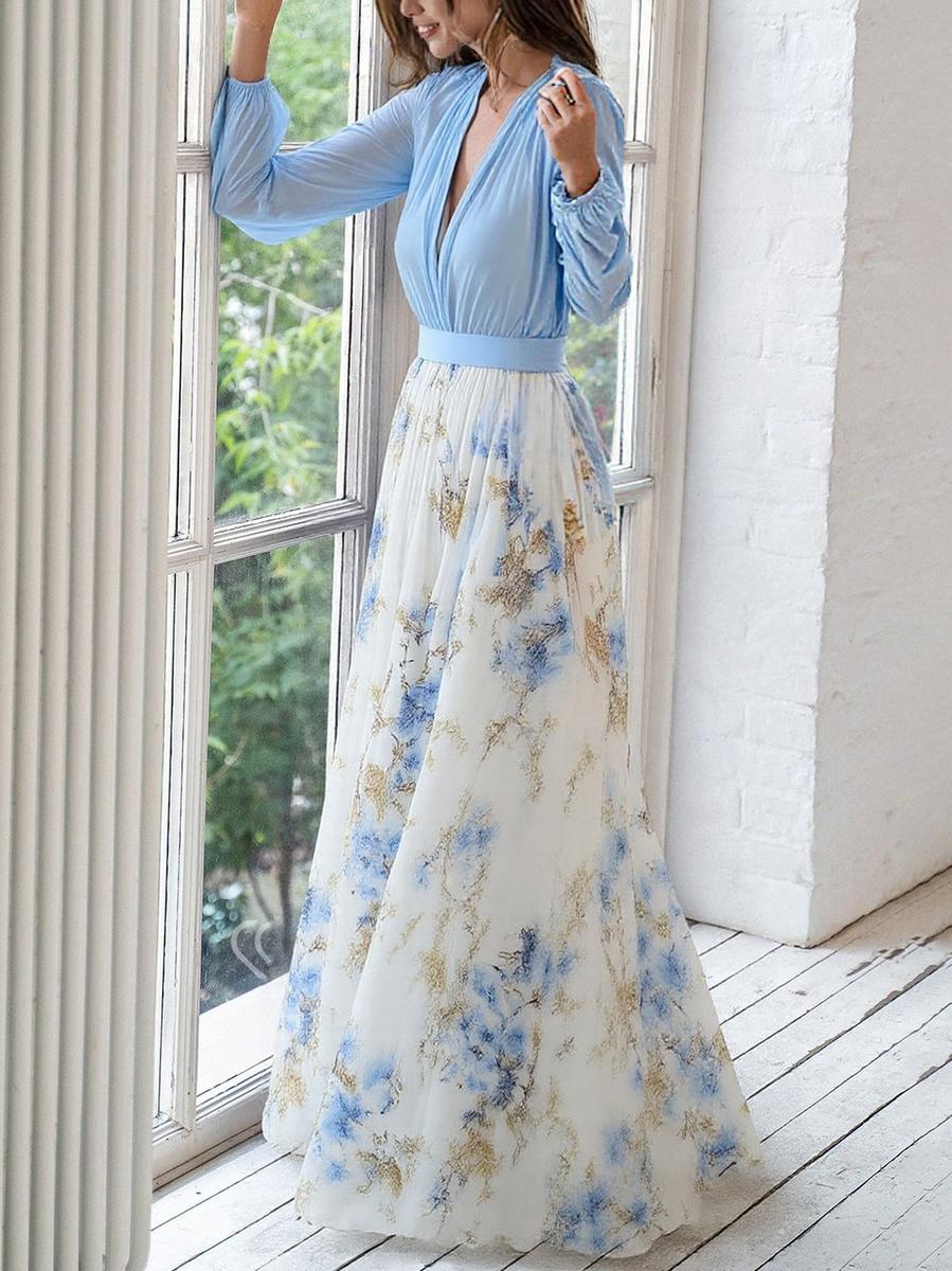 Dolores | Robe longue à motif floral