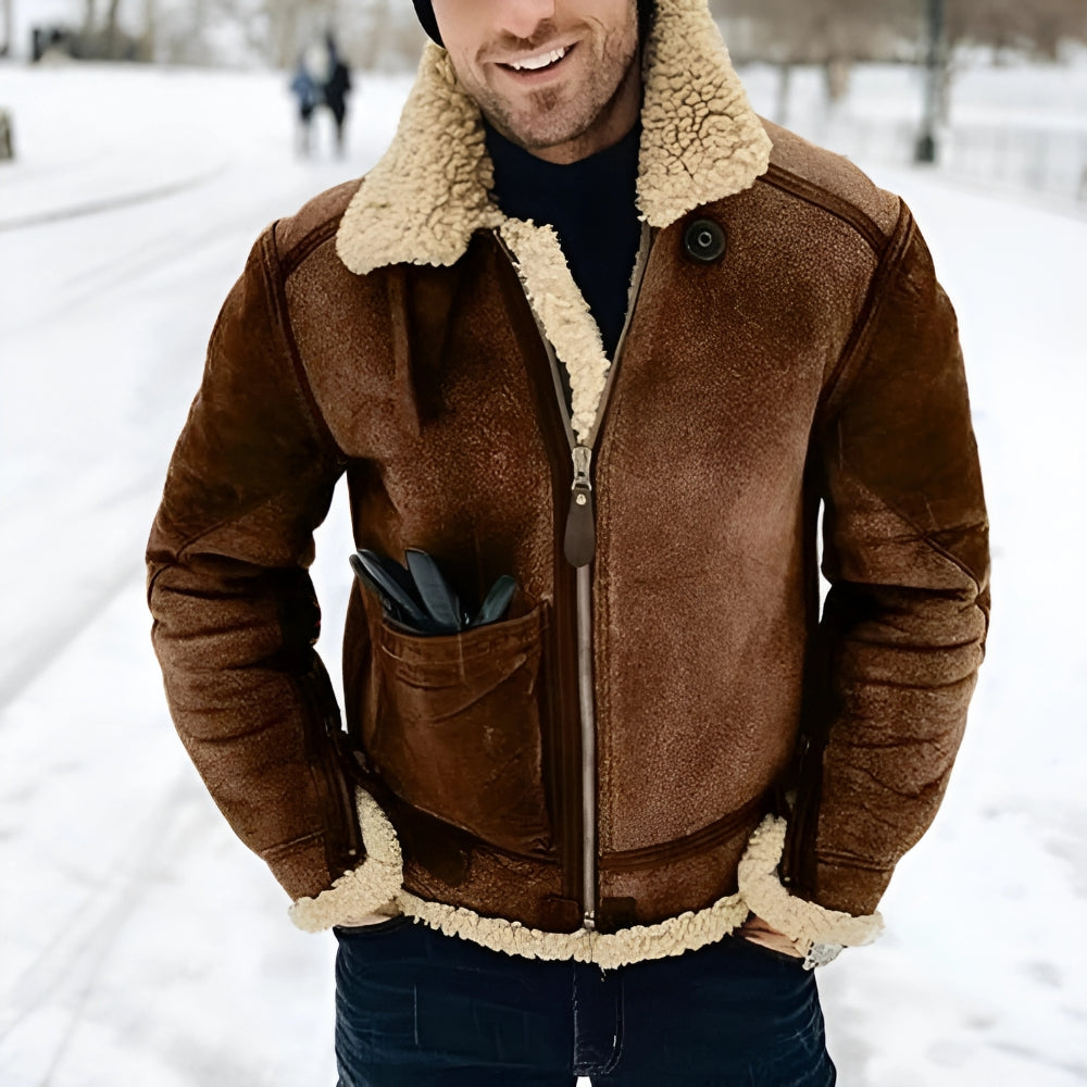 Gael | Veste en cuir vintage