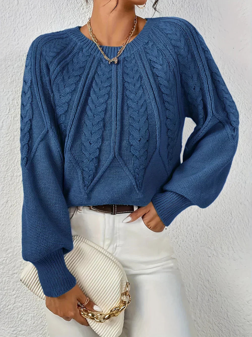 Ivonne | Pull élégant et décontracté à motif tressé
