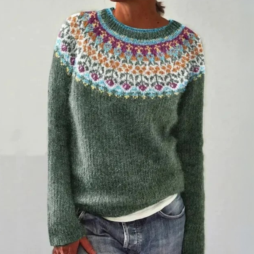 Mercedes | Pullover en tricot d'hiver avec motif