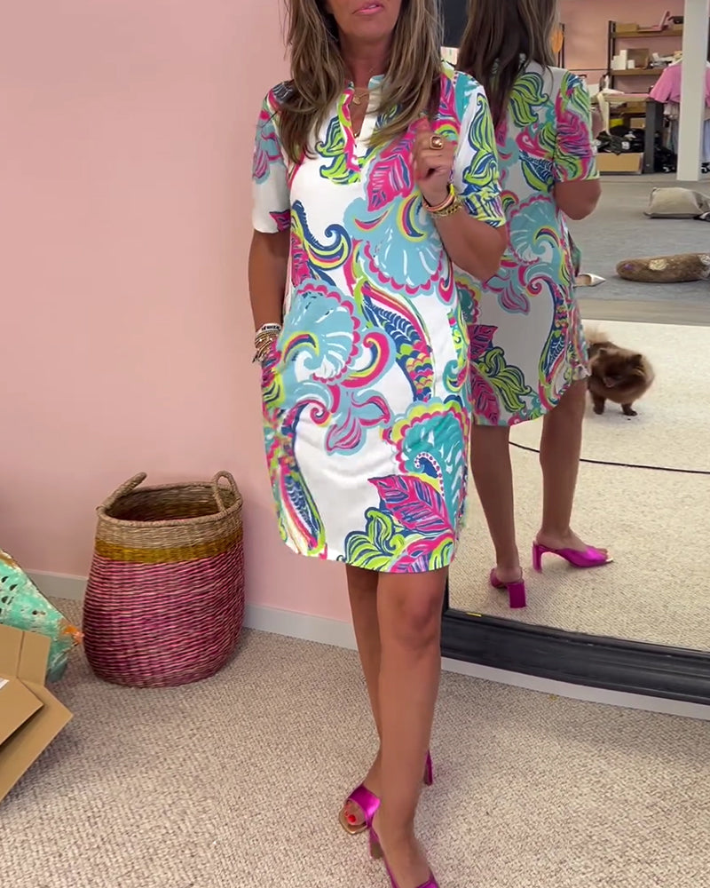 Nadia | Robe midi à imprimé