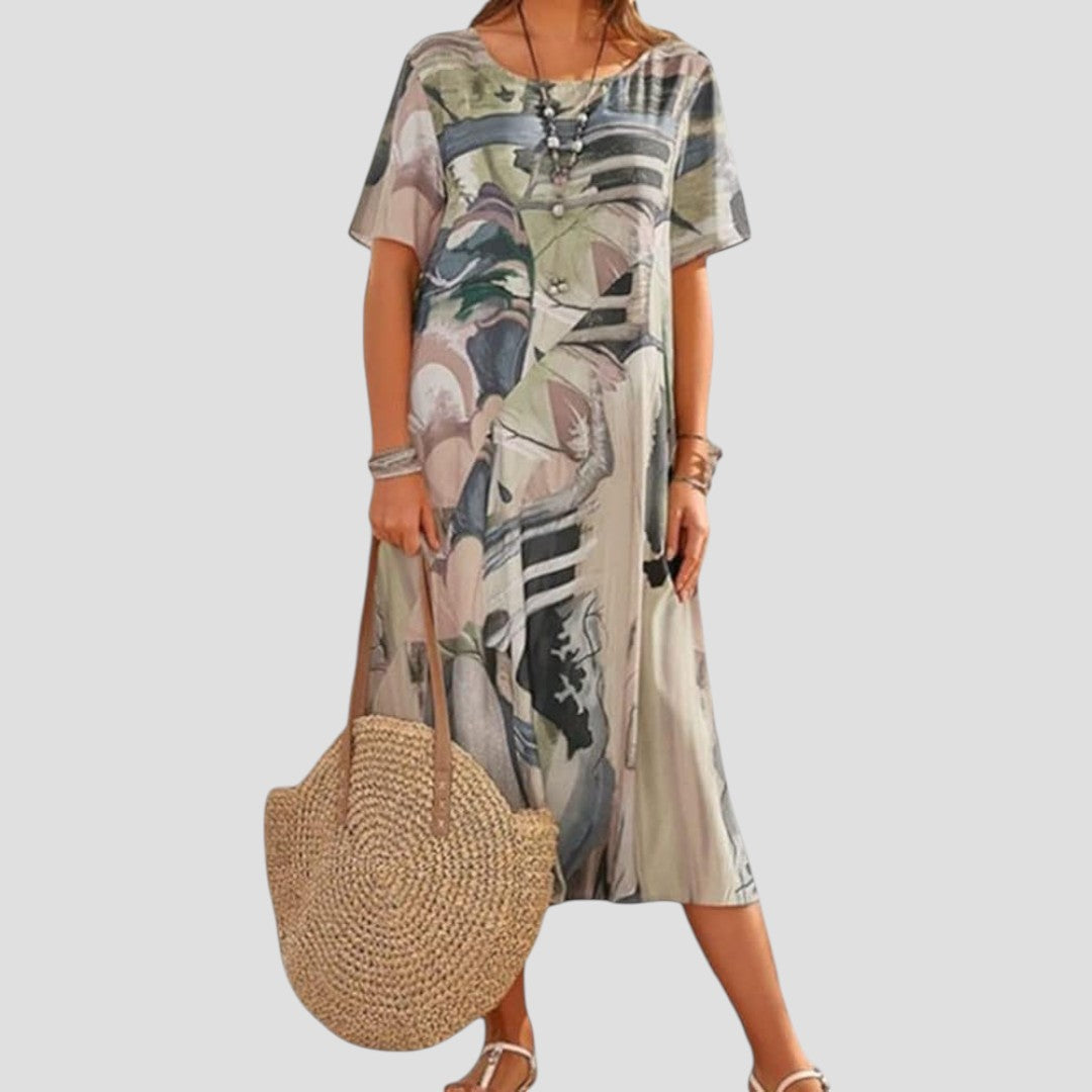 Vittoria | Robe Longue d'Été à Coupe Fluide