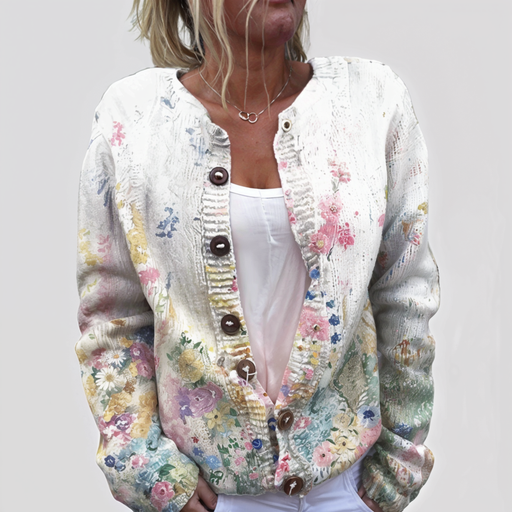 Teresa | Veste en maille avec motif floral