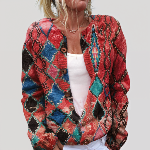 Teresa | Veste en maille avec motif floral