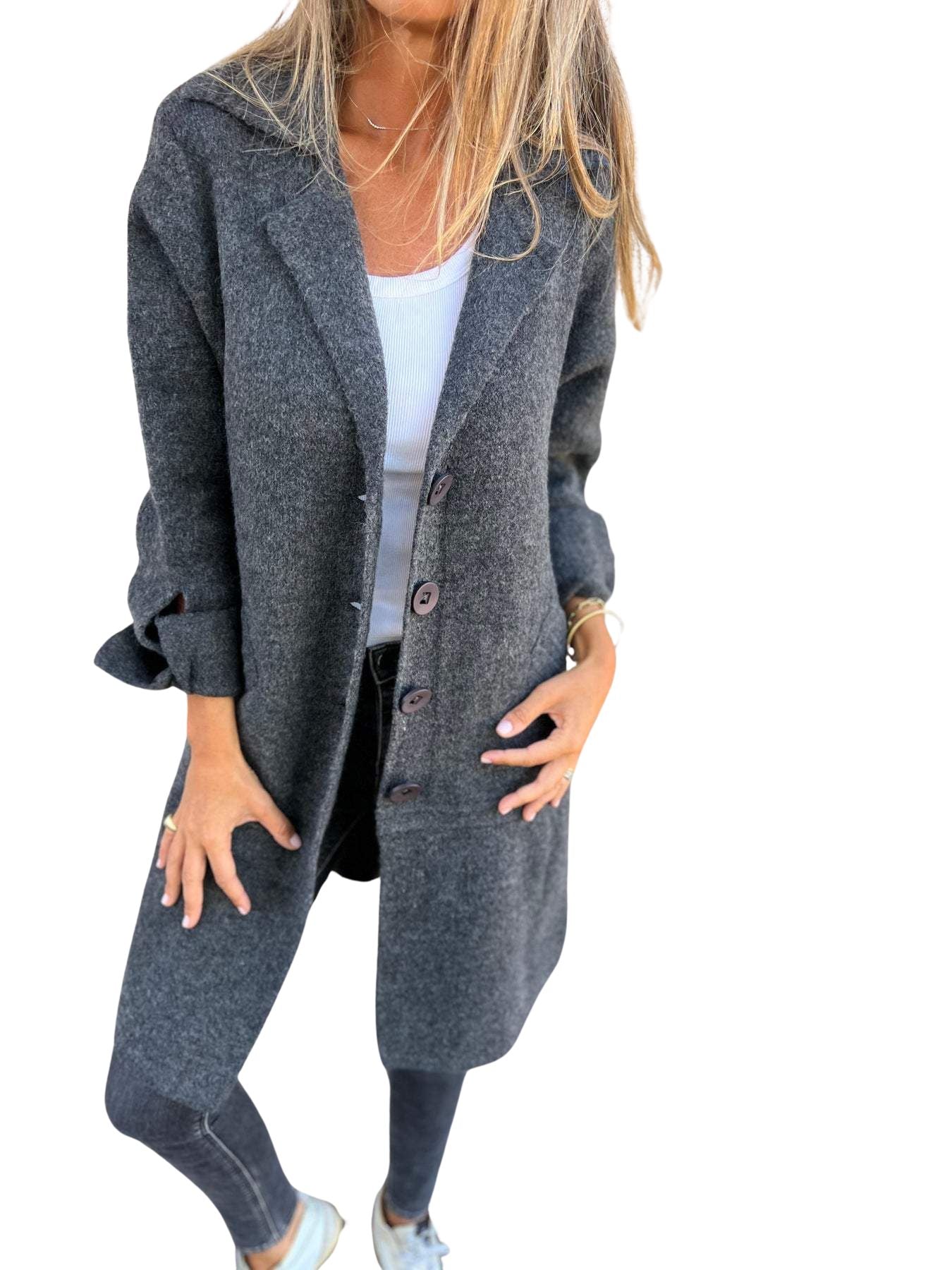 Magdalena | Manteau long décontracté à revers