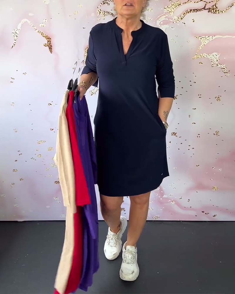 Orlane | Robe élégante à col en V