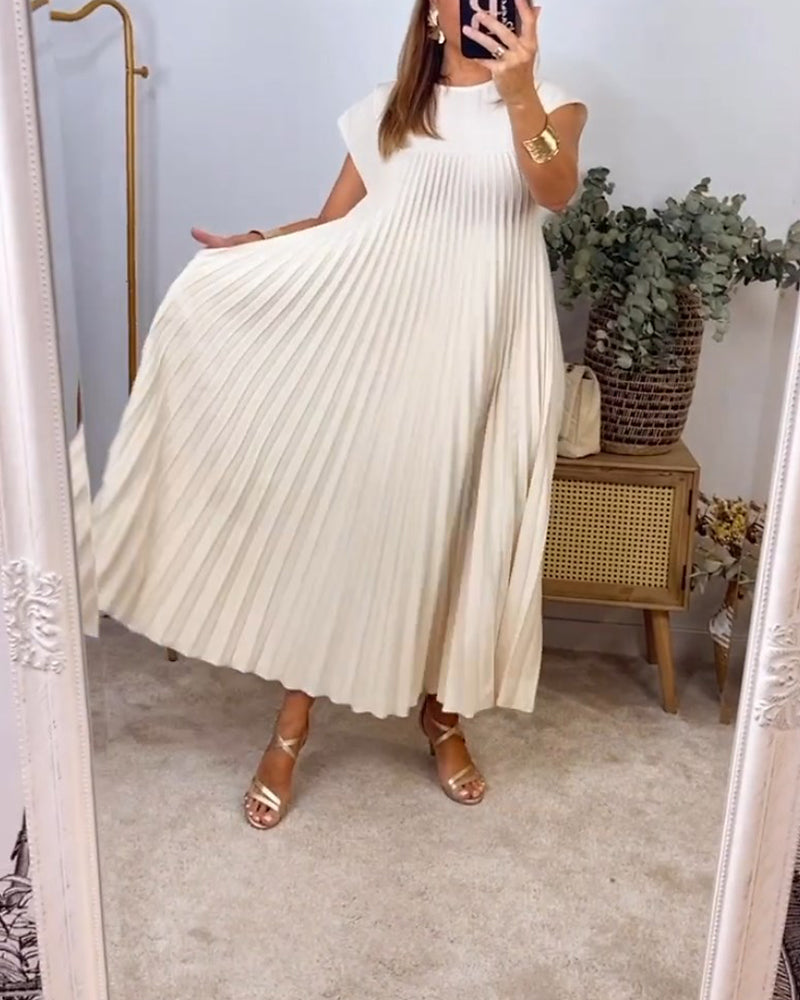 Amada | Robe sans manches plissée