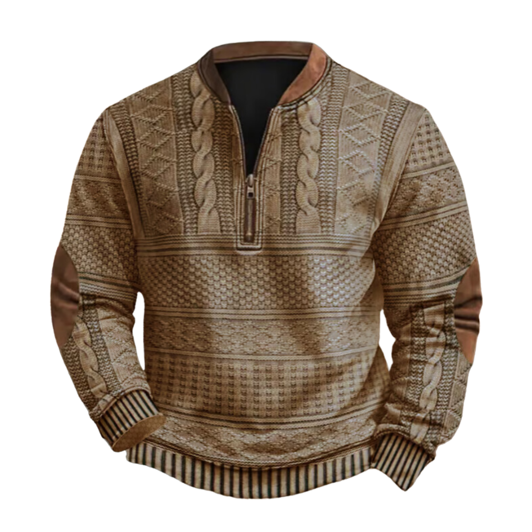 Carmelo | Pull en maille moderne pour hommes à demi-zip