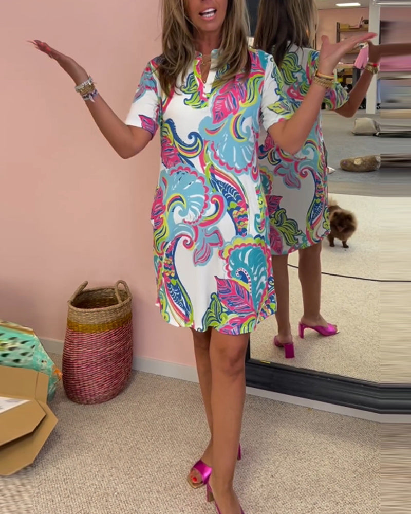 Nadia | Robe midi à imprimé