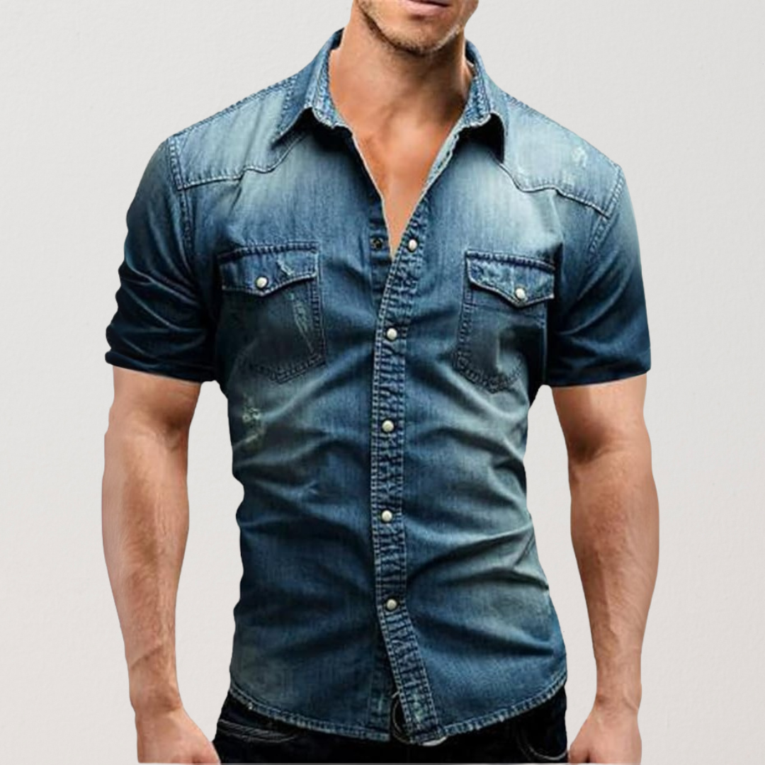 Léo | Chemise en denim à manches courtes