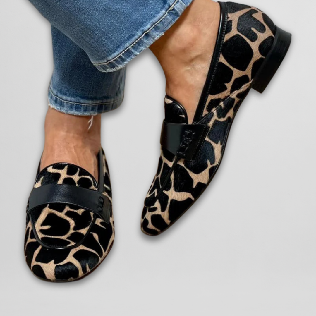 Élise | Mocassins à imprimé animal élégant