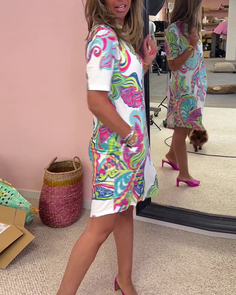 Nadia | Robe midi à imprimé