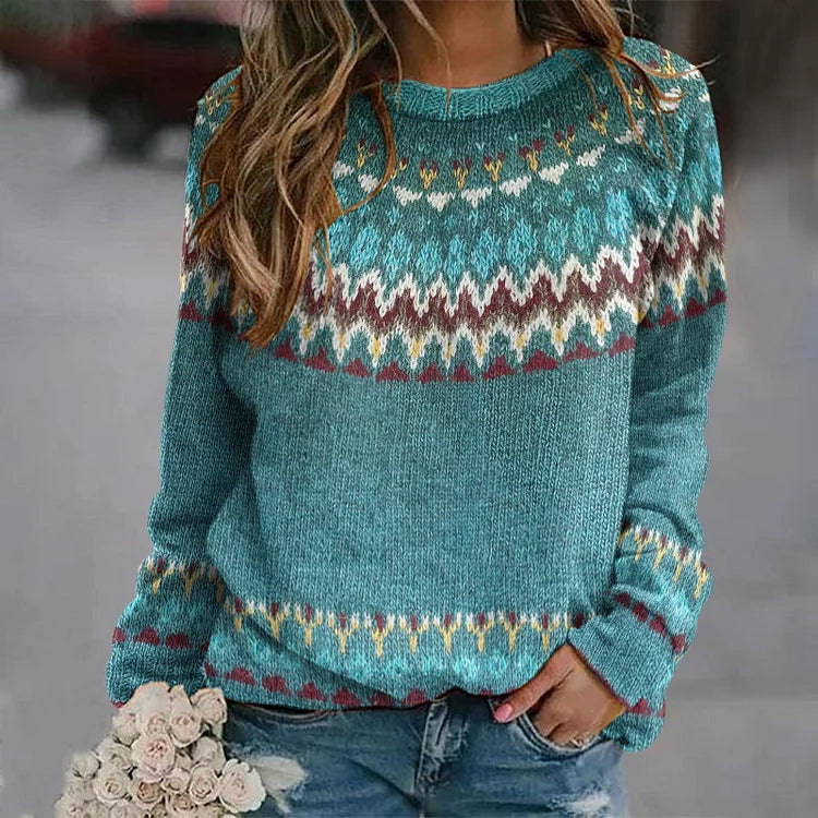 Dora | Pull à motifs fair-isle avec charme nordique