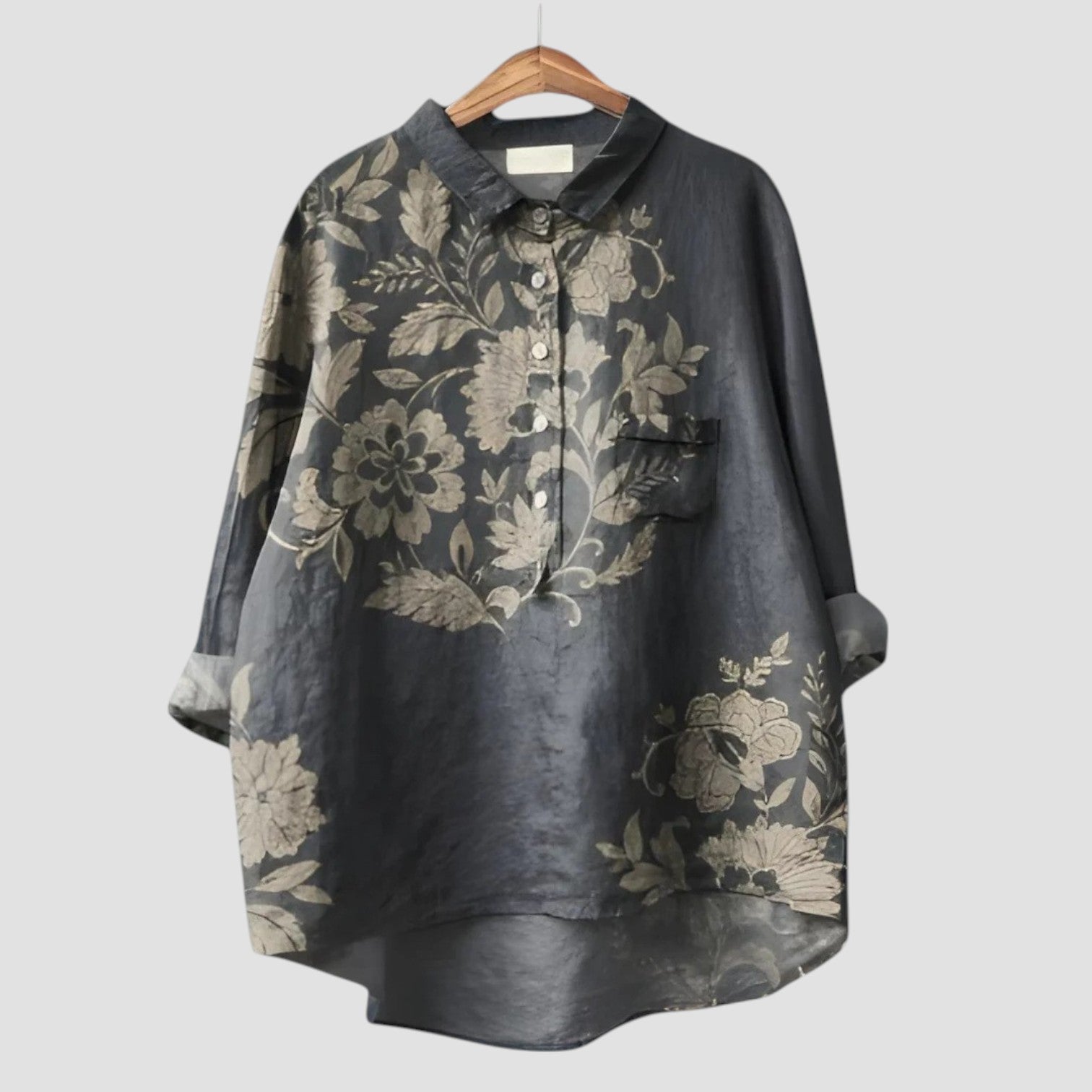 Bellina | Chemise oversized à fleurs ton sur ton