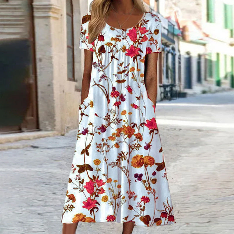 Isaura | Robe bohème florale avec doublure