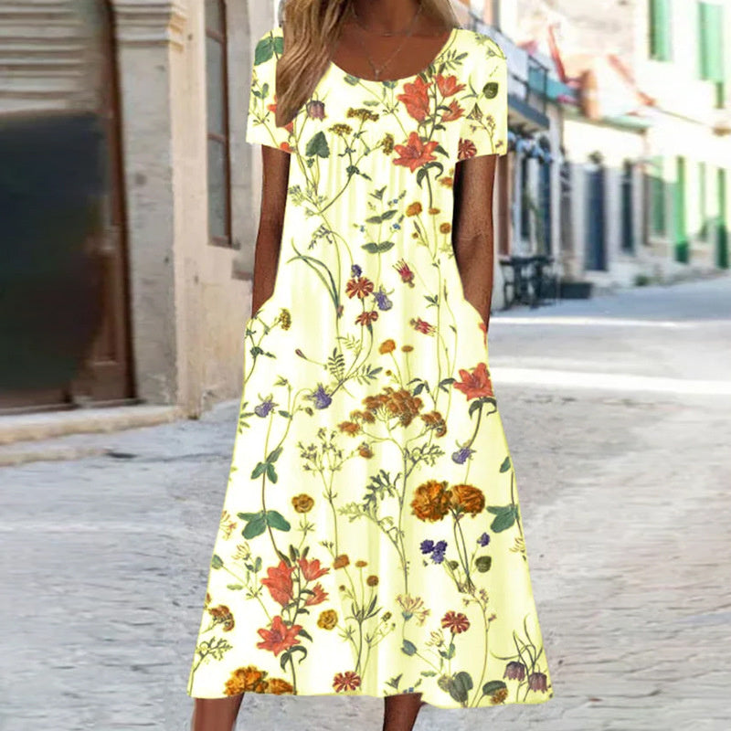 Isaura | Robe bohème florale avec doublure
