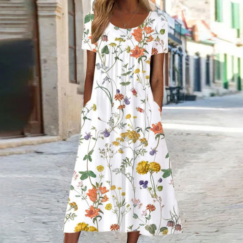 Isaura | Robe bohème florale avec doublure