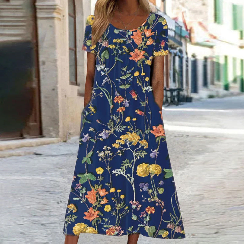Isaura | Robe bohème florale avec doublure