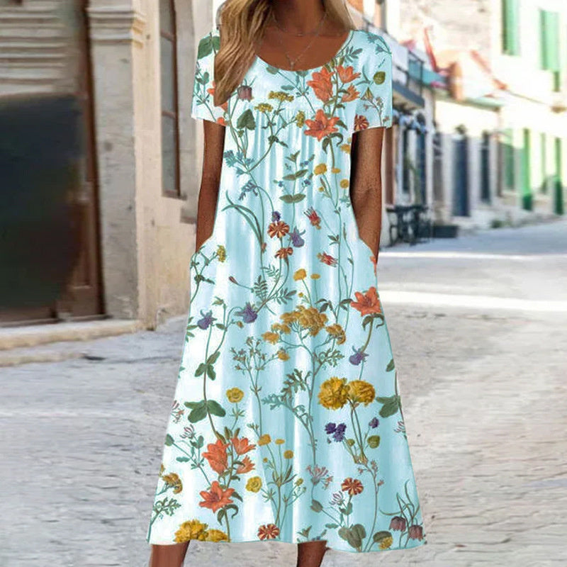 Isaura | Robe bohème florale avec doublure