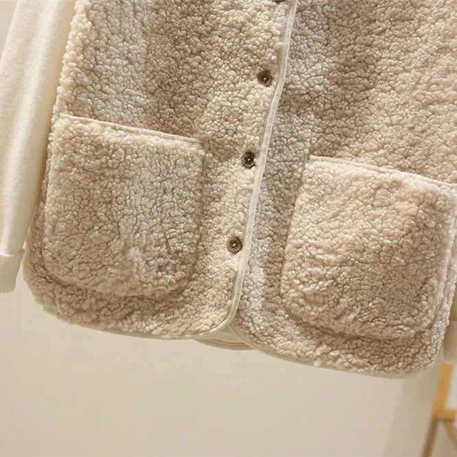 Mónica | Veste en polaire avec boutons et poches