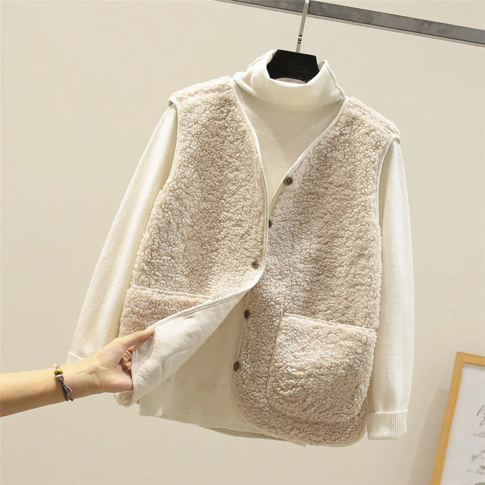 Mónica | Veste en polaire avec boutons et poches