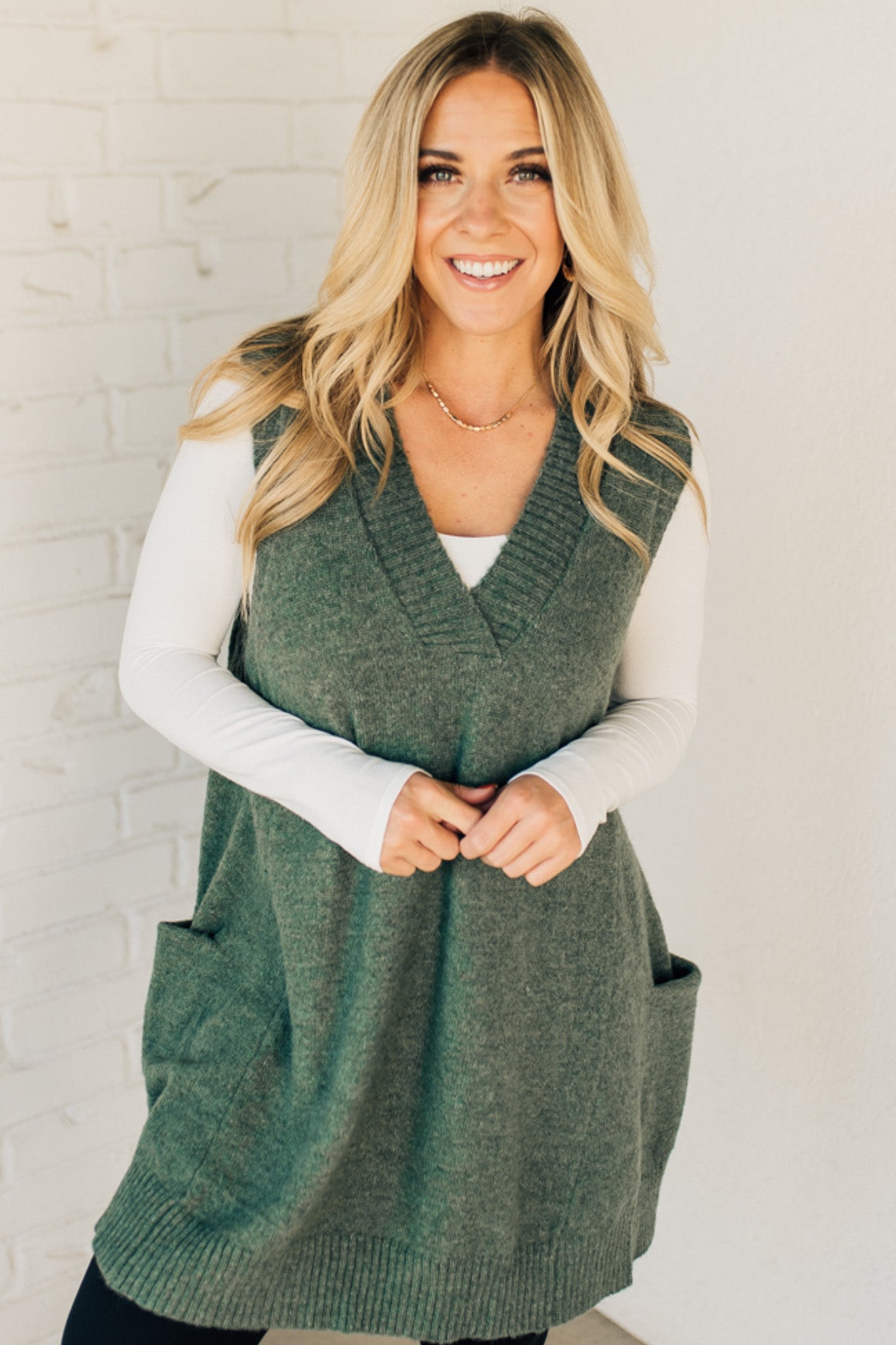 Lisbeth | Gilet en Maille avec Poches Confortable