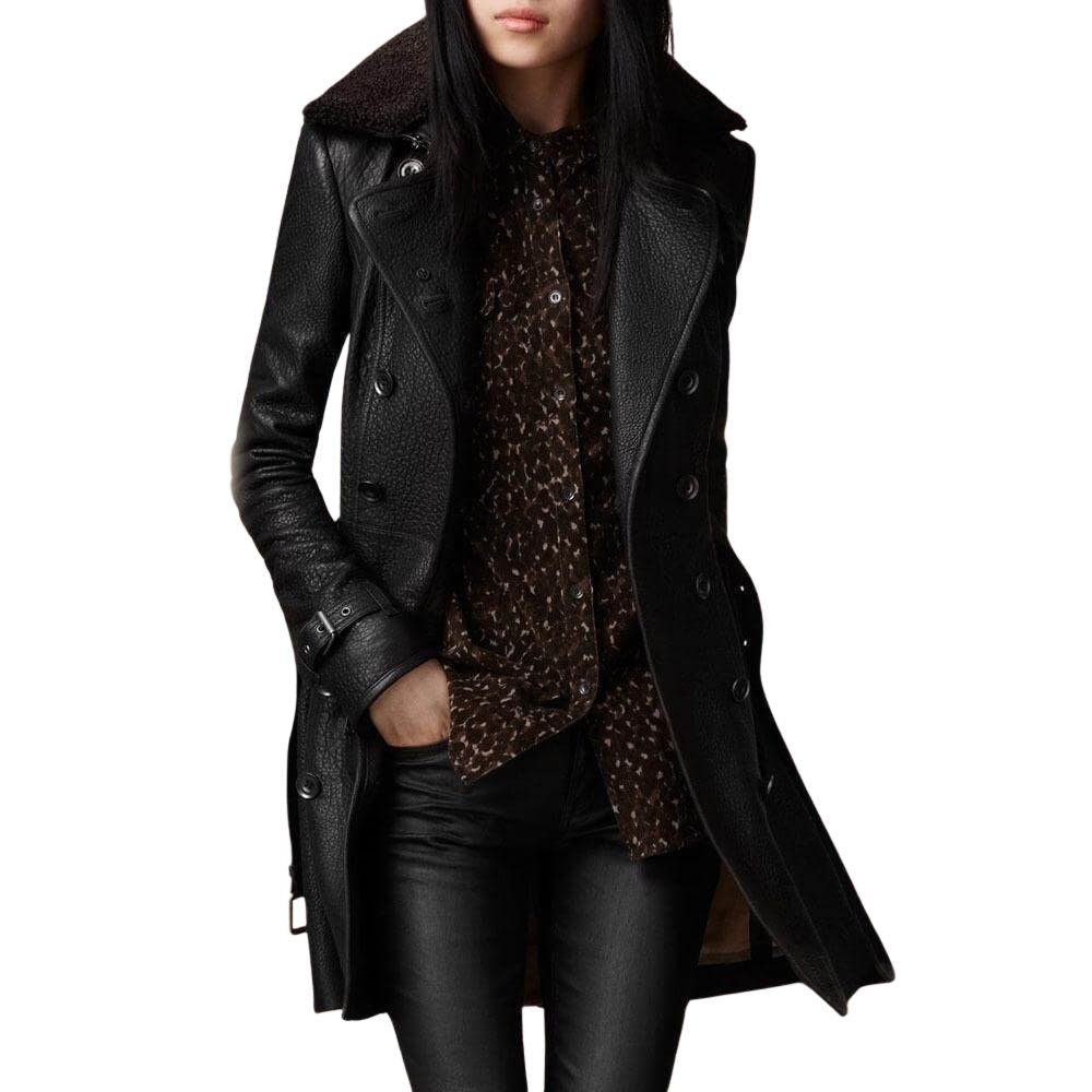Desireé | Manteau en cuir de luxe type trench