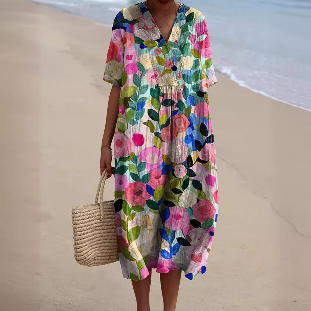 Adelmira | Robe d'été florale colorée