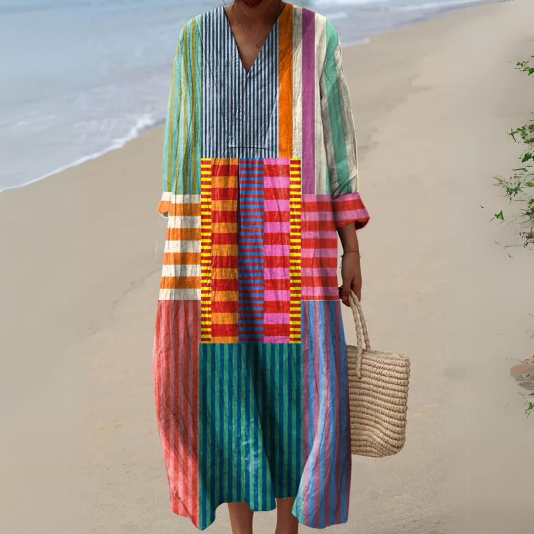 Chelo | Robe vintage à motif artistique