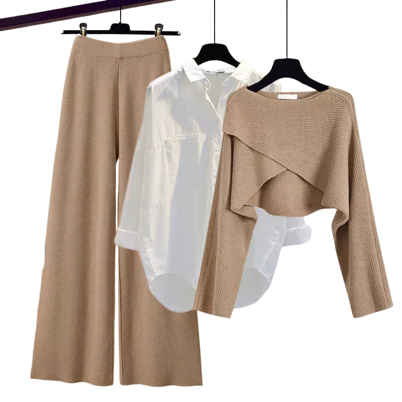 Ana Isabel | Ensemble de trois pièces confortable et doux avec manches longues