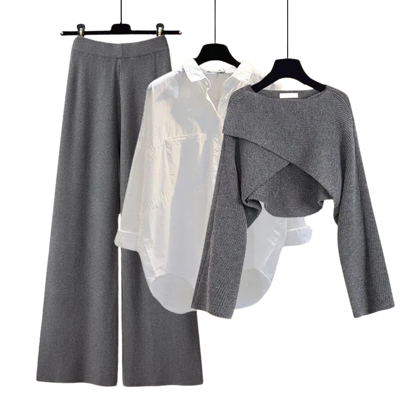 Ana Isabel | Ensemble de trois pièces confortable et doux avec manches longues