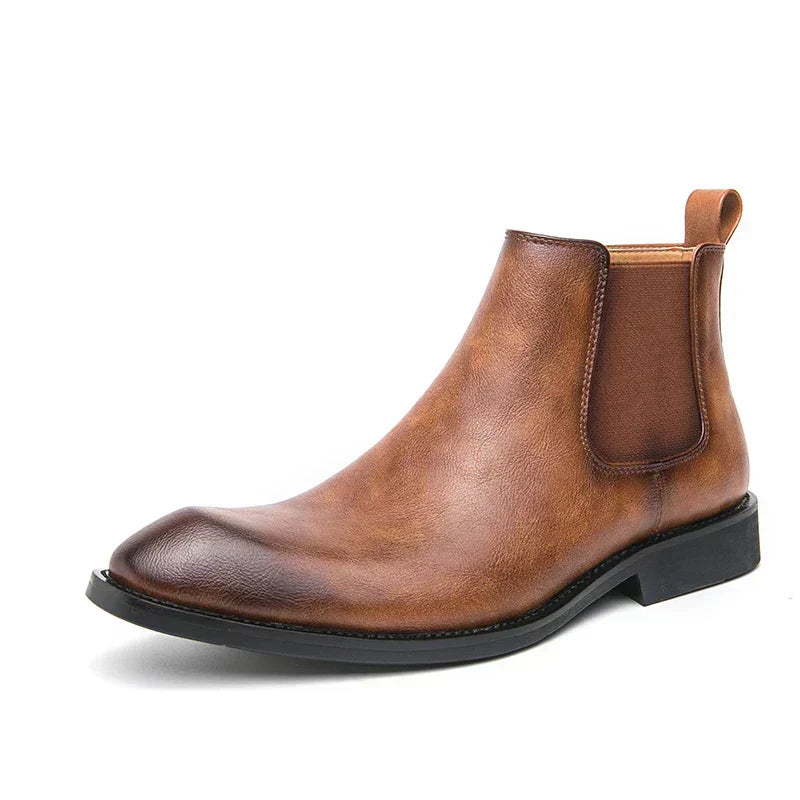 Carlos | Bottes en cuir Chelsea avec fermeture éclair