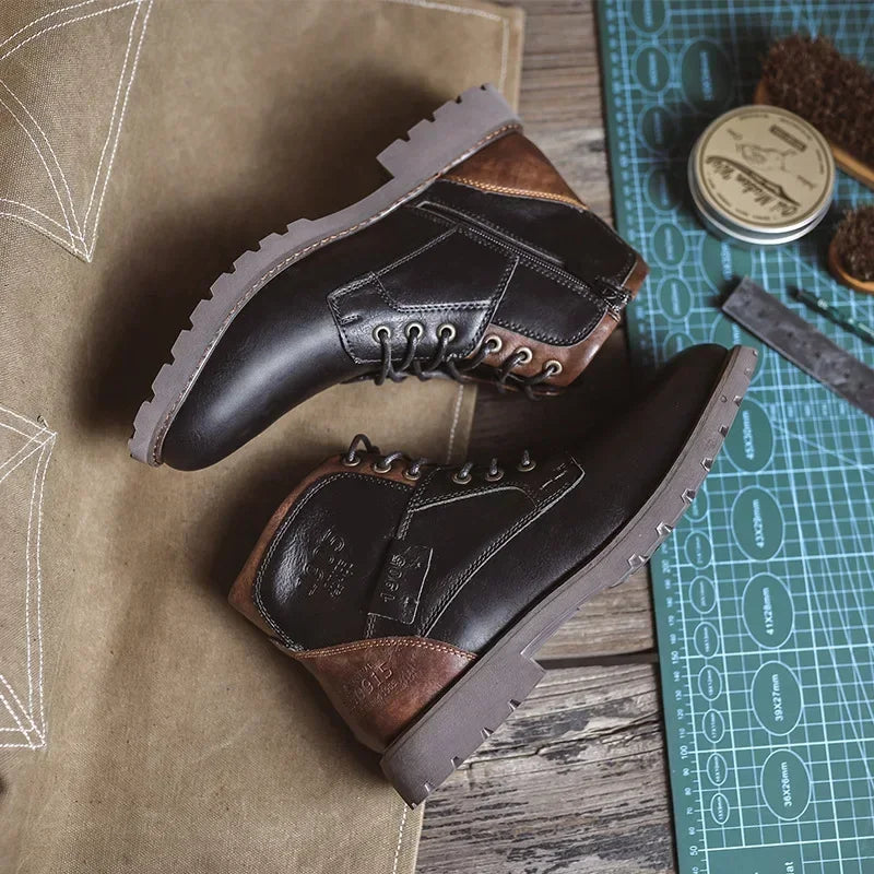 Michel | Bottines décontractées en cuir de style britannique pour hommes