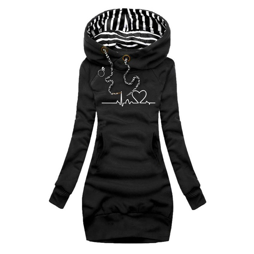 Karina | Robe en tricot imprimée Heartbeat