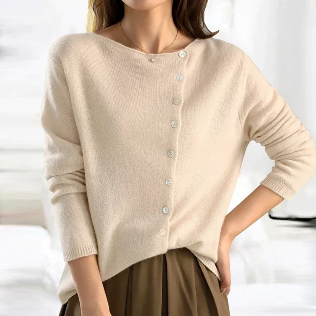Elsbeth | Veste en maille classique à col rond