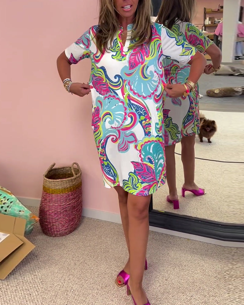 Nadia | Robe midi à imprimé