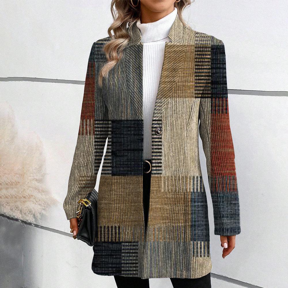 Angélica | Blazer en laine élégante avec motif imprimé