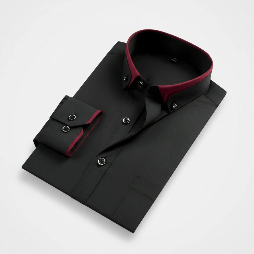 Darian | Chemise Classique à Col Contrasté