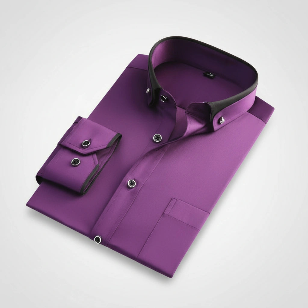 Darian | Chemise Classique à Col Contrasté