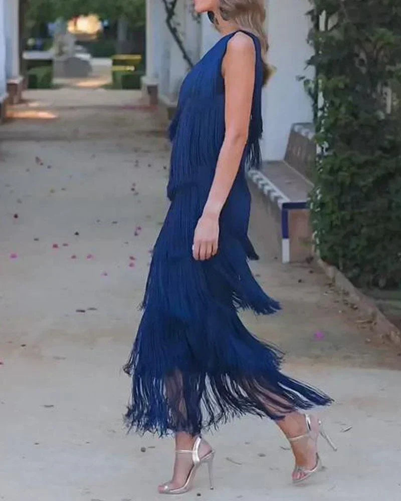 Dalia | Robe élégante à franges