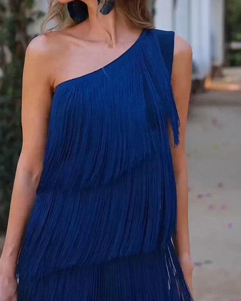 Dalia | Robe élégante à franges