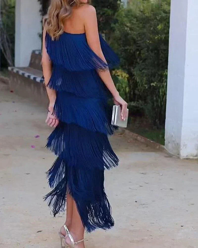 Dalia | Robe élégante à franges