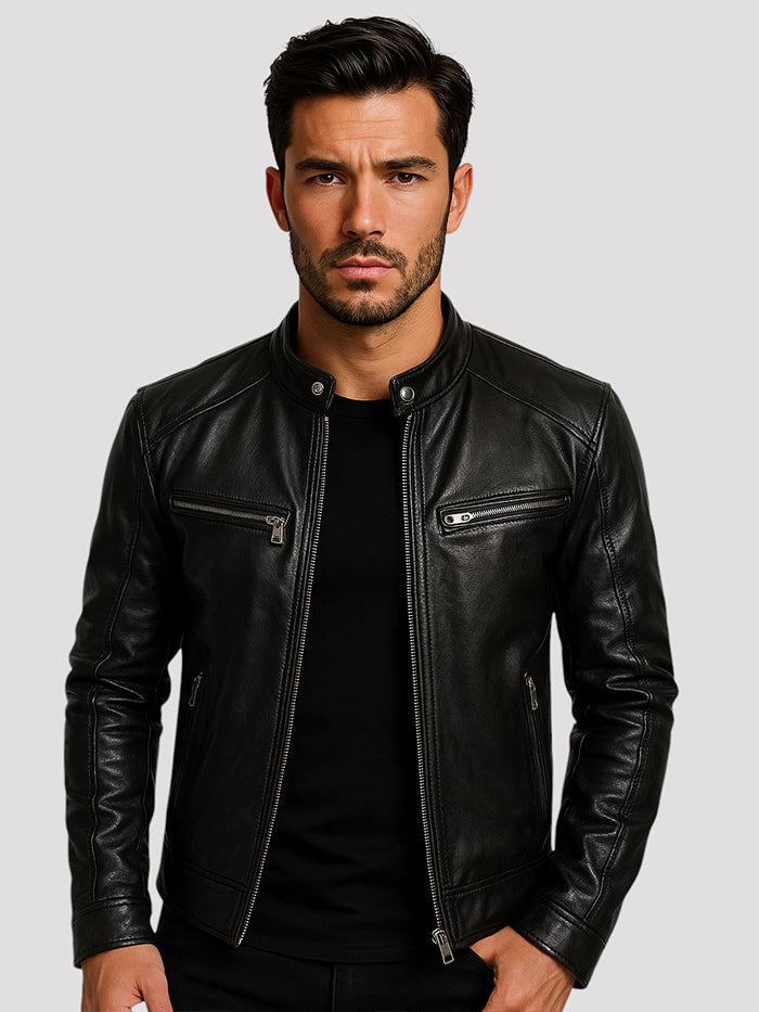 Diego | Veste en cuir décontractée