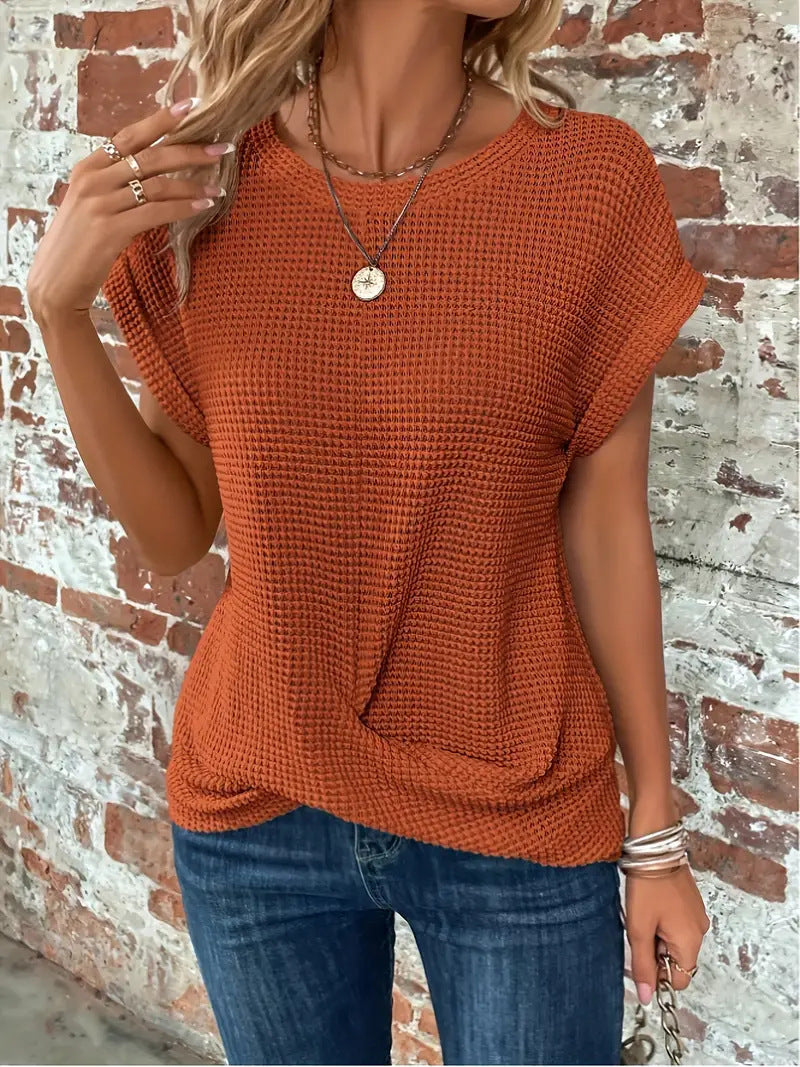 Heloísa | T-shirt à col rond douce et romantique