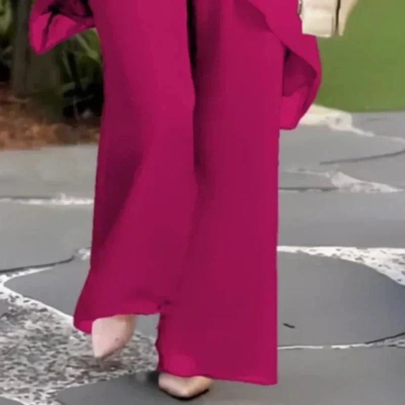 Herlene | Ensemble de haut et pantalons irréguliers élégants