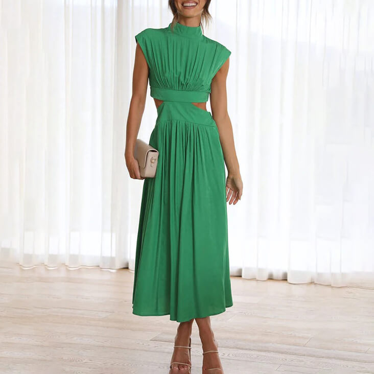 Emilia | Élégant robe à col haut