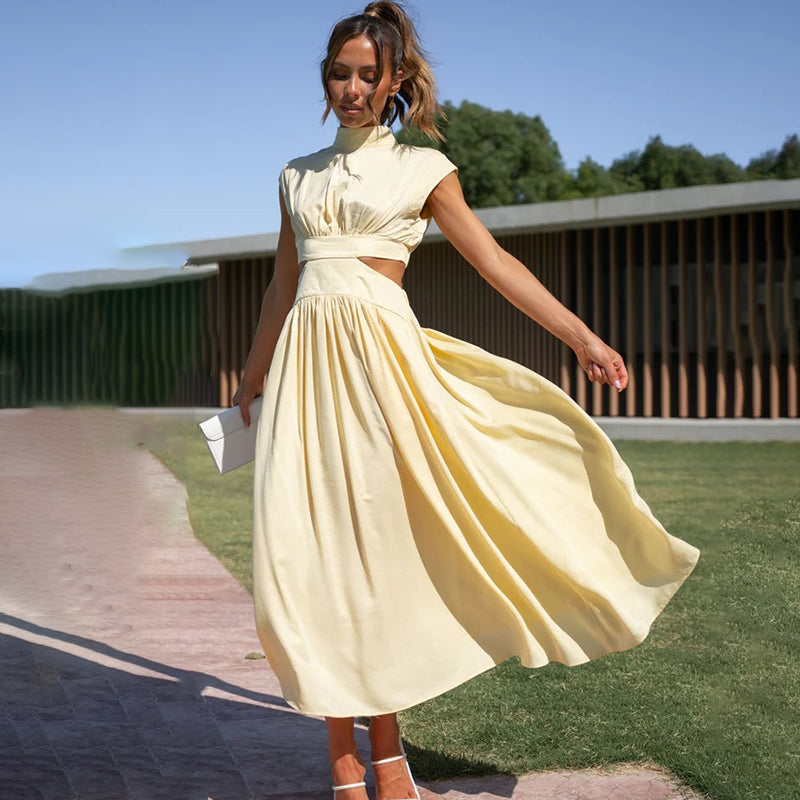 Emilia | Élégant robe à col haut