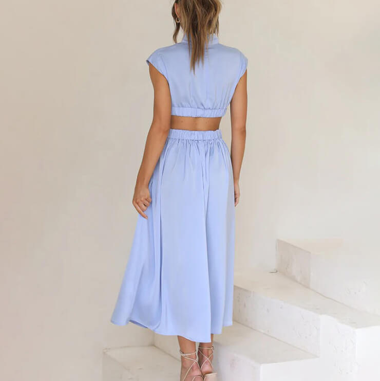 Emilia | Élégant robe à col haut