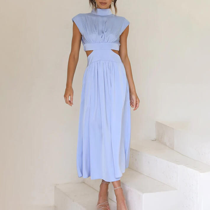 Emilia | Élégant robe à col haut